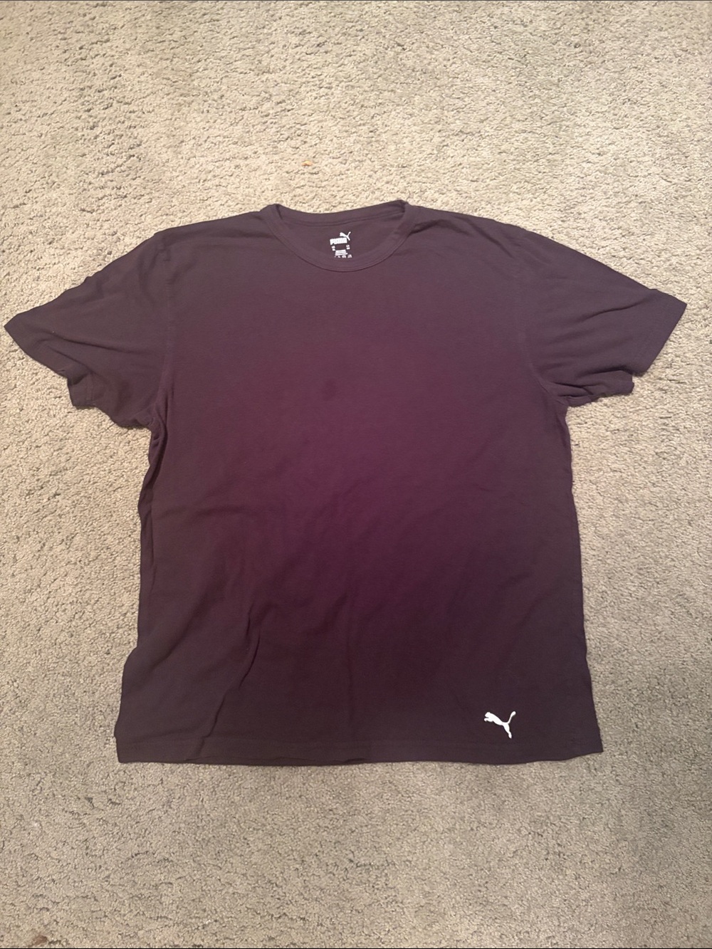 Puma Men's Black Short Sleeve Crew Tee with Logo